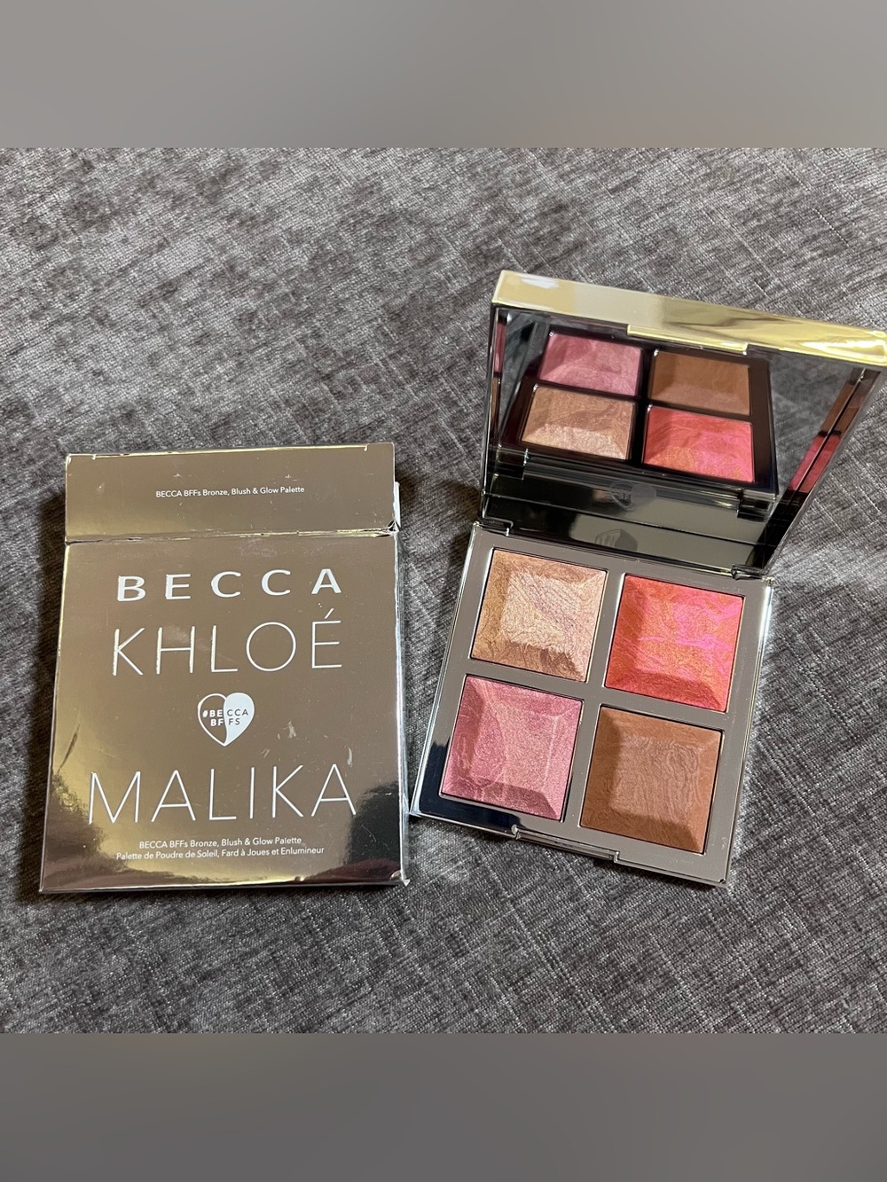 Becca BFF's MADE WITH LOVE BY MALIKA Bronze, Blush, Glow Palette